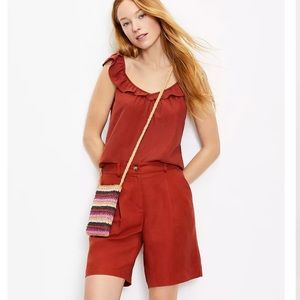 Bermuda Shorts Long shorts casual In Linen Blend LOFT